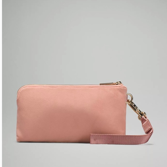 •Lululemon• Curved Velour Wristlet Pink Pastel LIMITED EDITION- GOLD Hardware - Picture 10 of 16